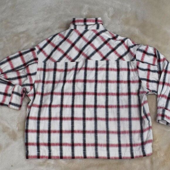 Zara Plaid Oversized Boxy Shirt Jacket Women’s Small Italian Fabric Shacket - Picture 3 of 14